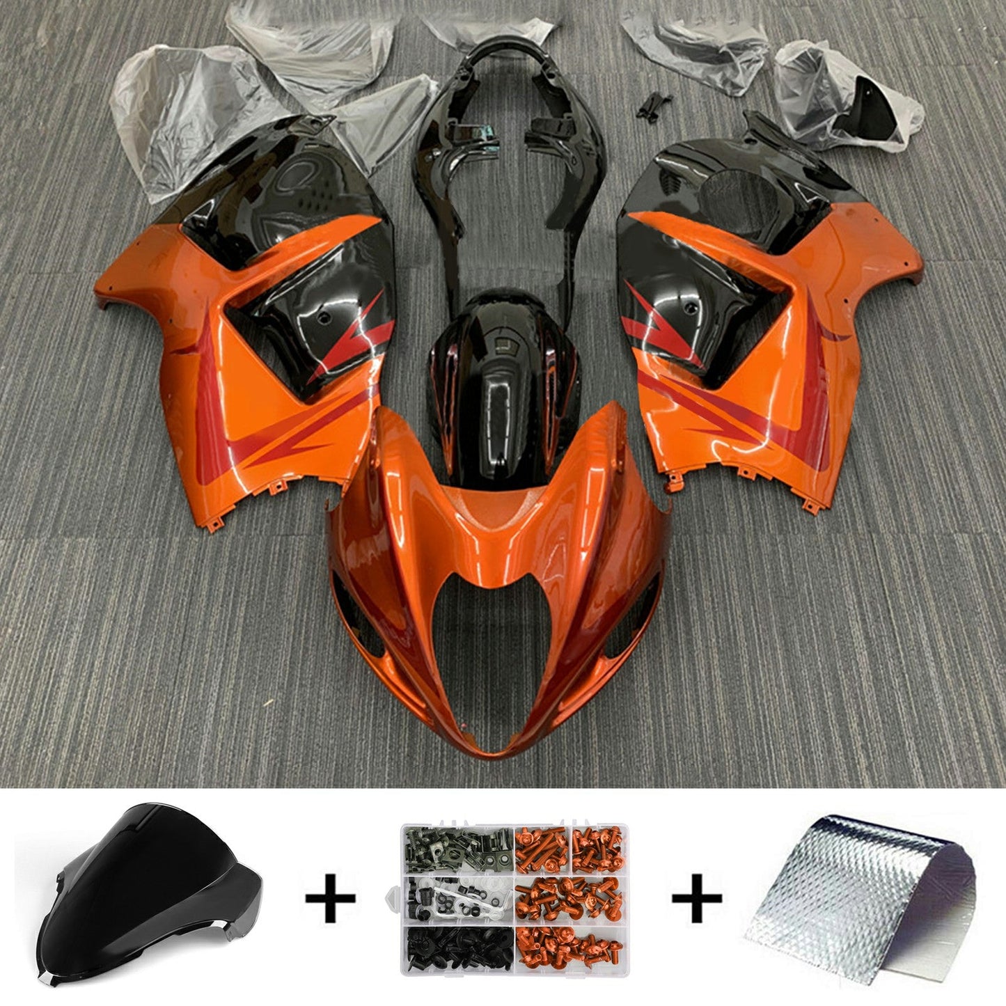 Amotopart Verkleidungsset für Suzuki Hayabusa GSX1300R 1999–2007, Karosserie, Kunststoff, ABS