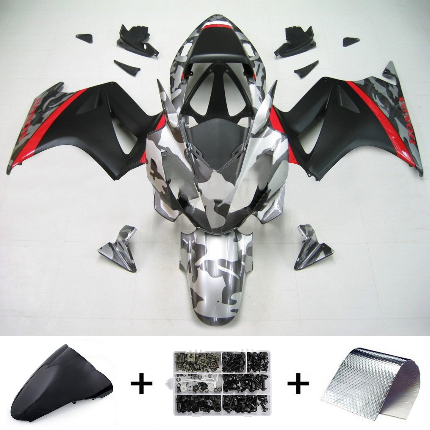 Amotopart 2002-2012 Honda VFR800 Kit déclencheur noir et argent