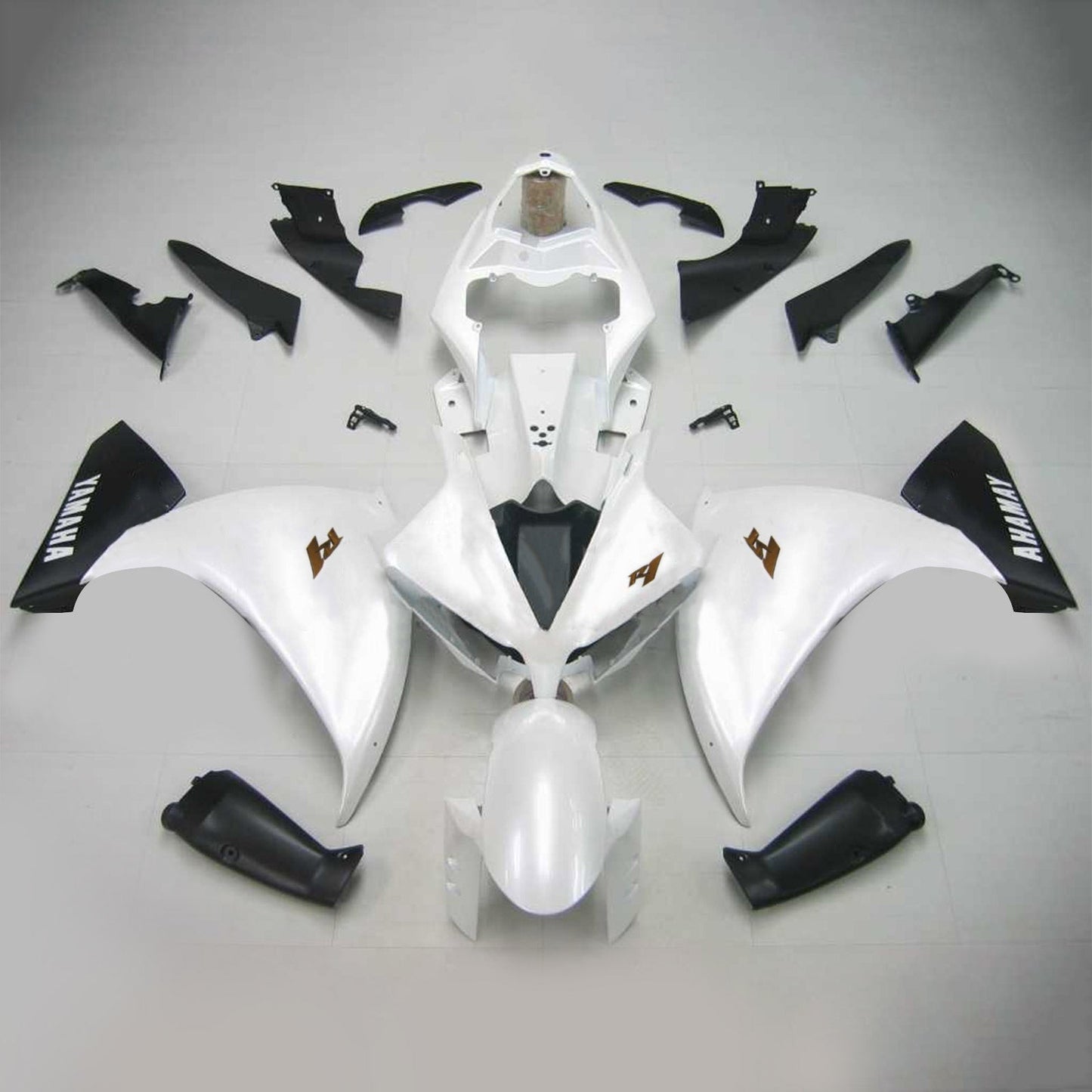 Amotopart Yamaha 2012-2014 YZF 1000 R1 White Fearing Kit