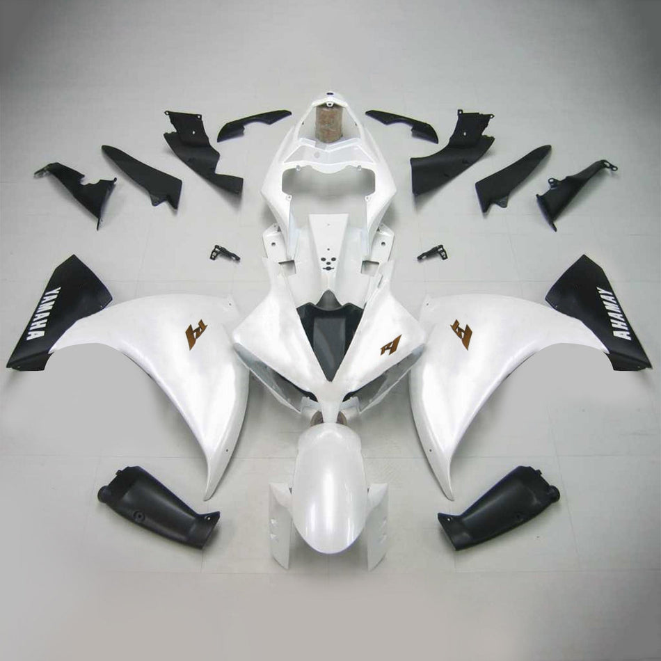 Amotopart Yamaha 2012-2014 YZF 1000 R1 Blanc Craignant Kit