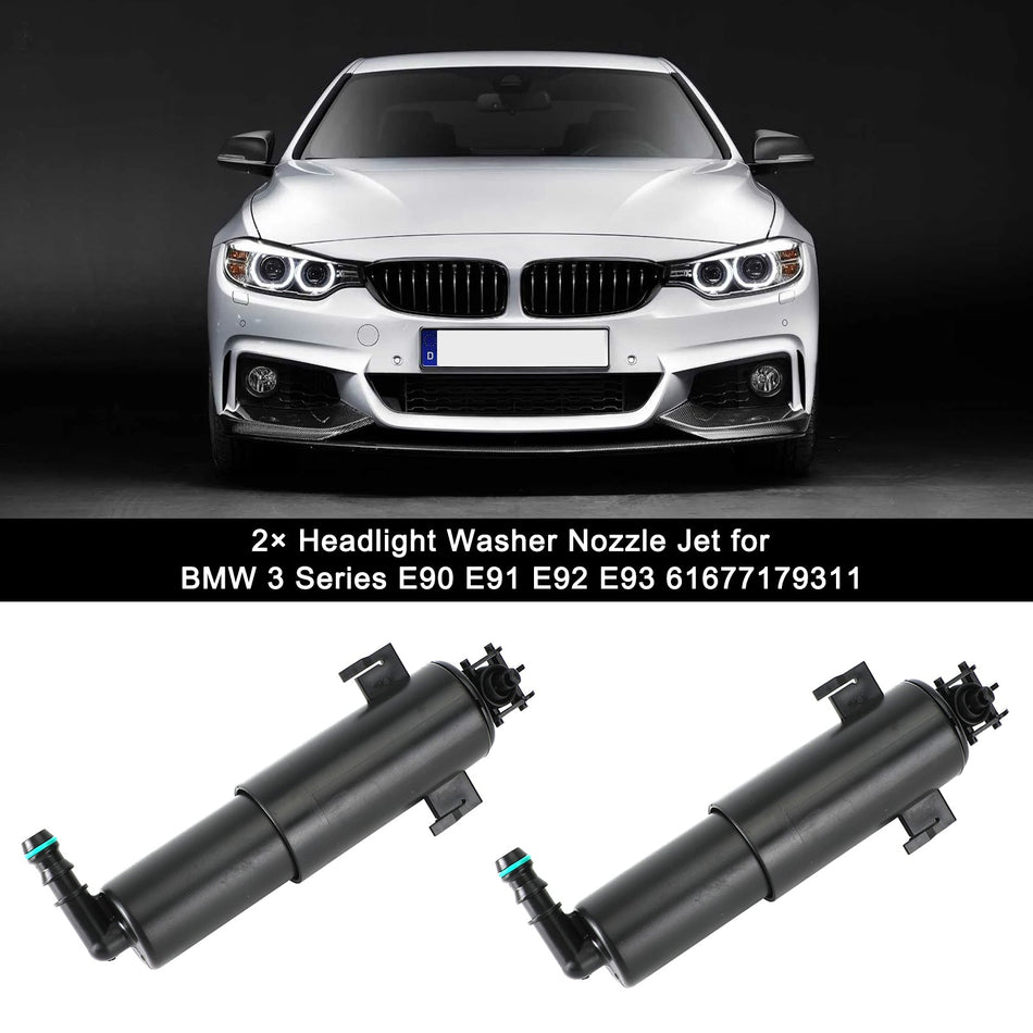 2 × Jet de buse de lave-phares pour BMW Série 3 E90 E91 E92 E93 61677179311 Générique