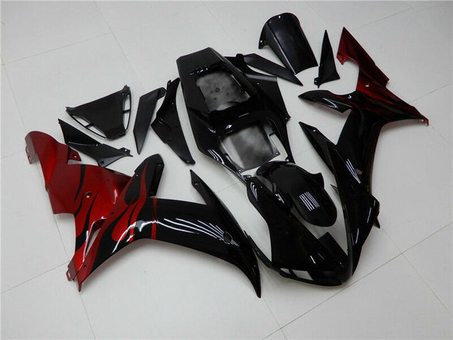 Amotopart 2002 2003 Yamaha YZF R1 Verkleidung Black Red Kit