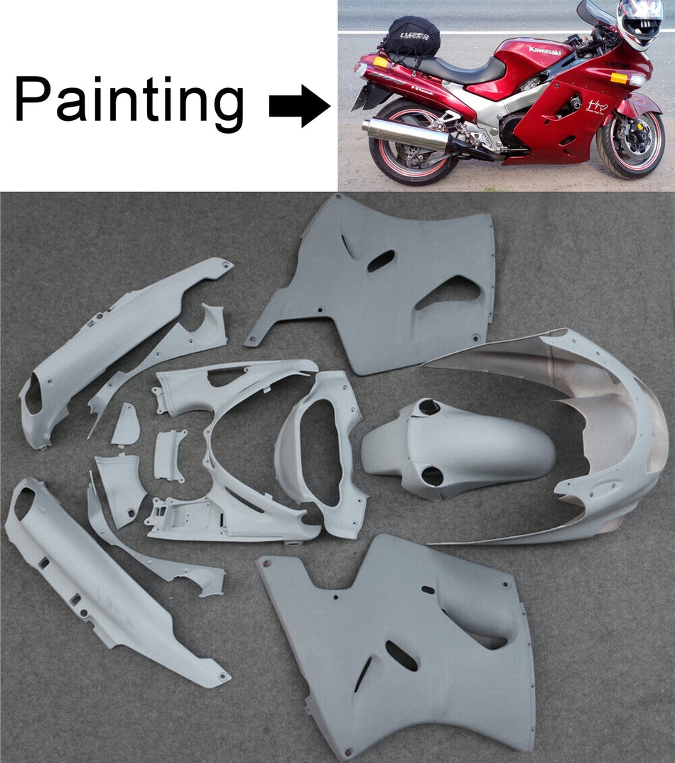 Amotopart Kawasaki Zzr1100 1993-2003 Verkleidungskit Karosserie Kunststoff Kunststoff