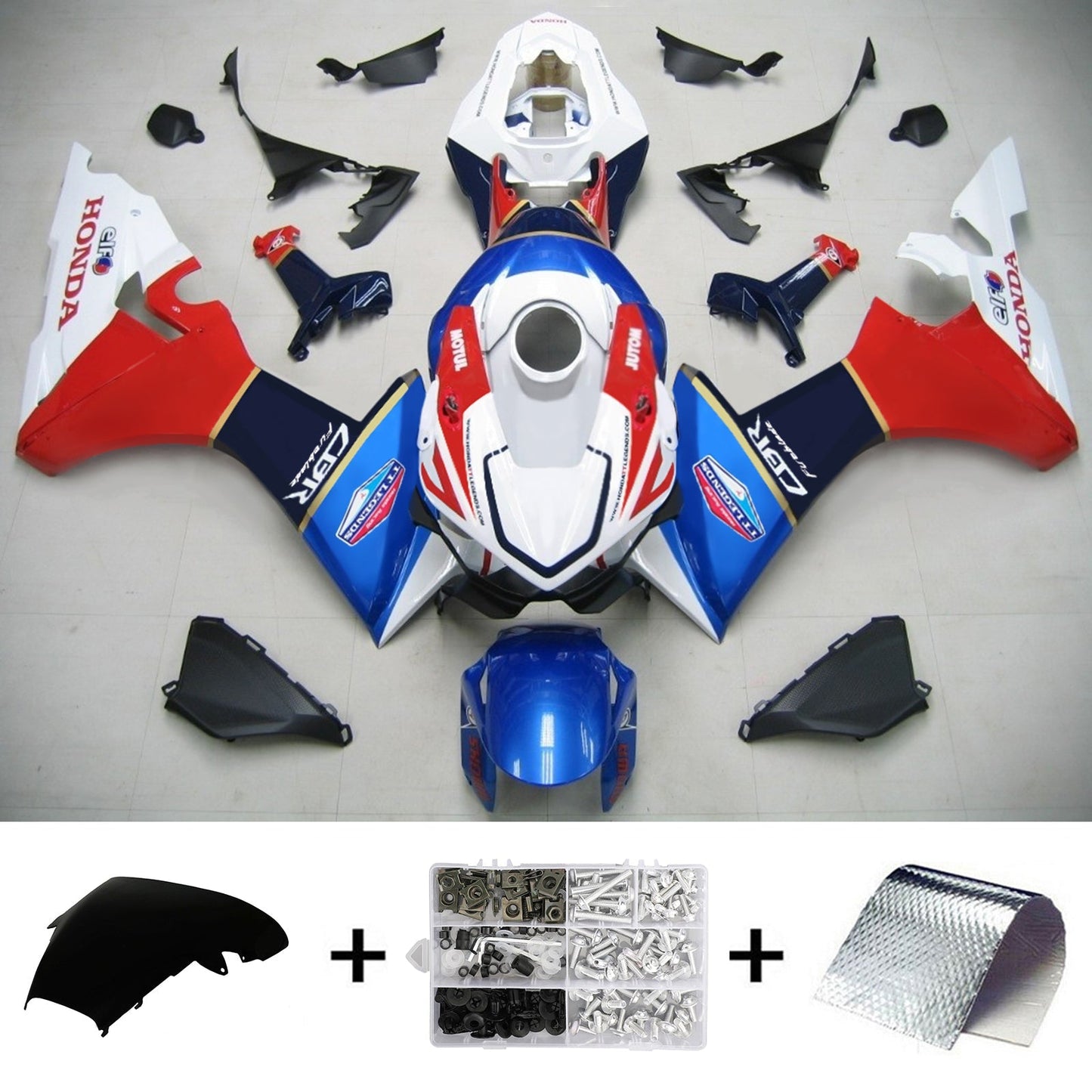 Amotopart Honda CBR1000RR 2017-2019 Kit de carénage Corps Plastique