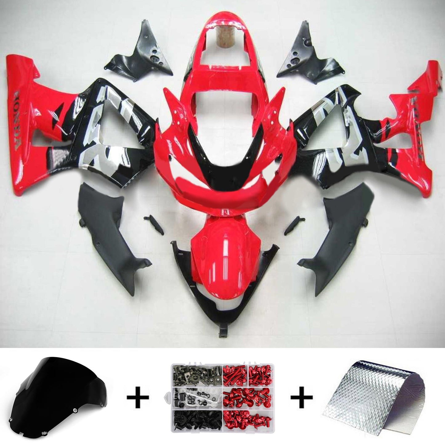 Amotopart Honda CBR929RR 2000-2001 Verkleidungssatz Karosserie Kunststoff ABS