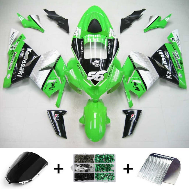 Amotopart Kawasaki 2004-2005 ZX10R Green Nr. 56 Abzugskit