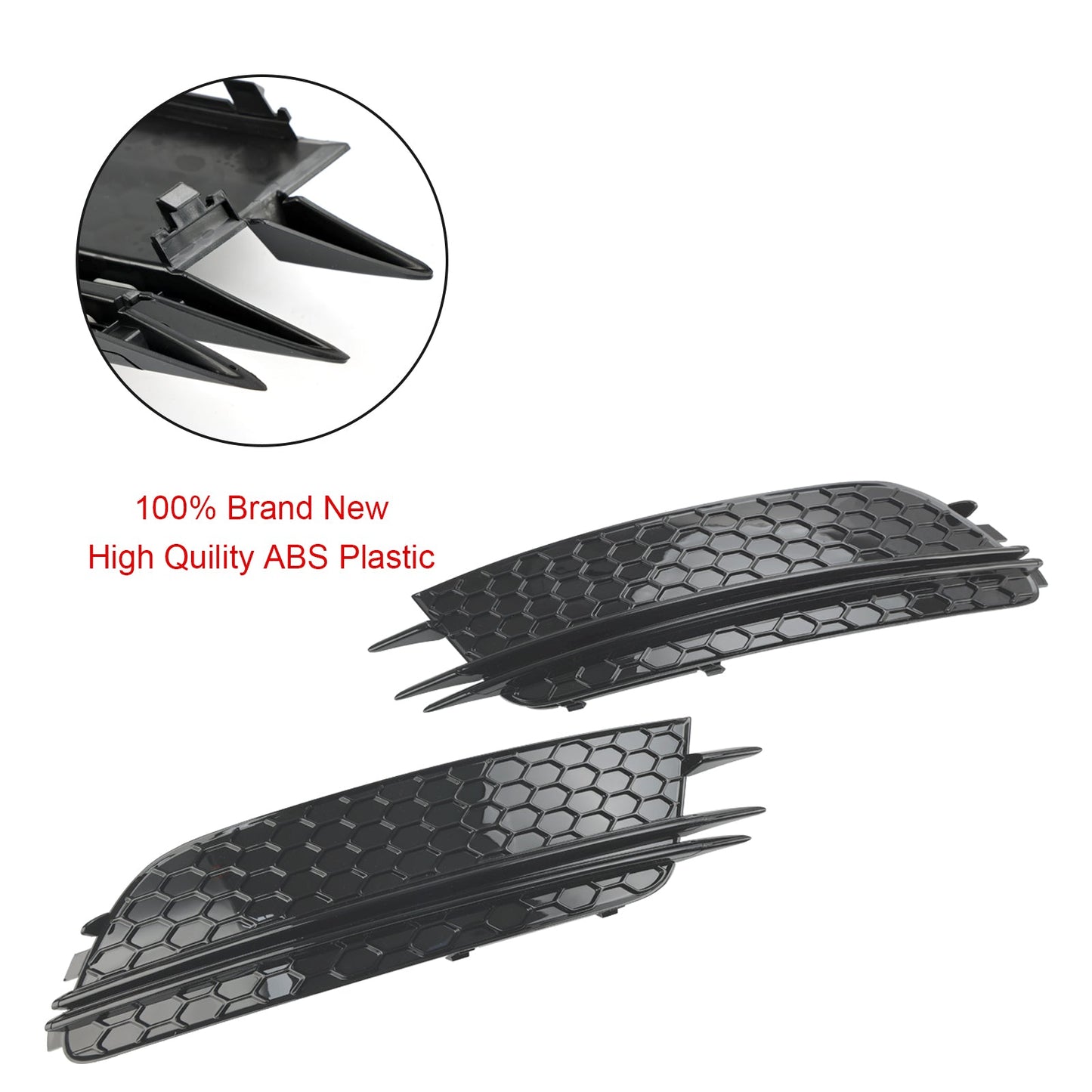 2 Stück Nebelscheinwerfer-Abdeckung, Lünette, Grill, passend für Audi A6 4G C7 2012–2015