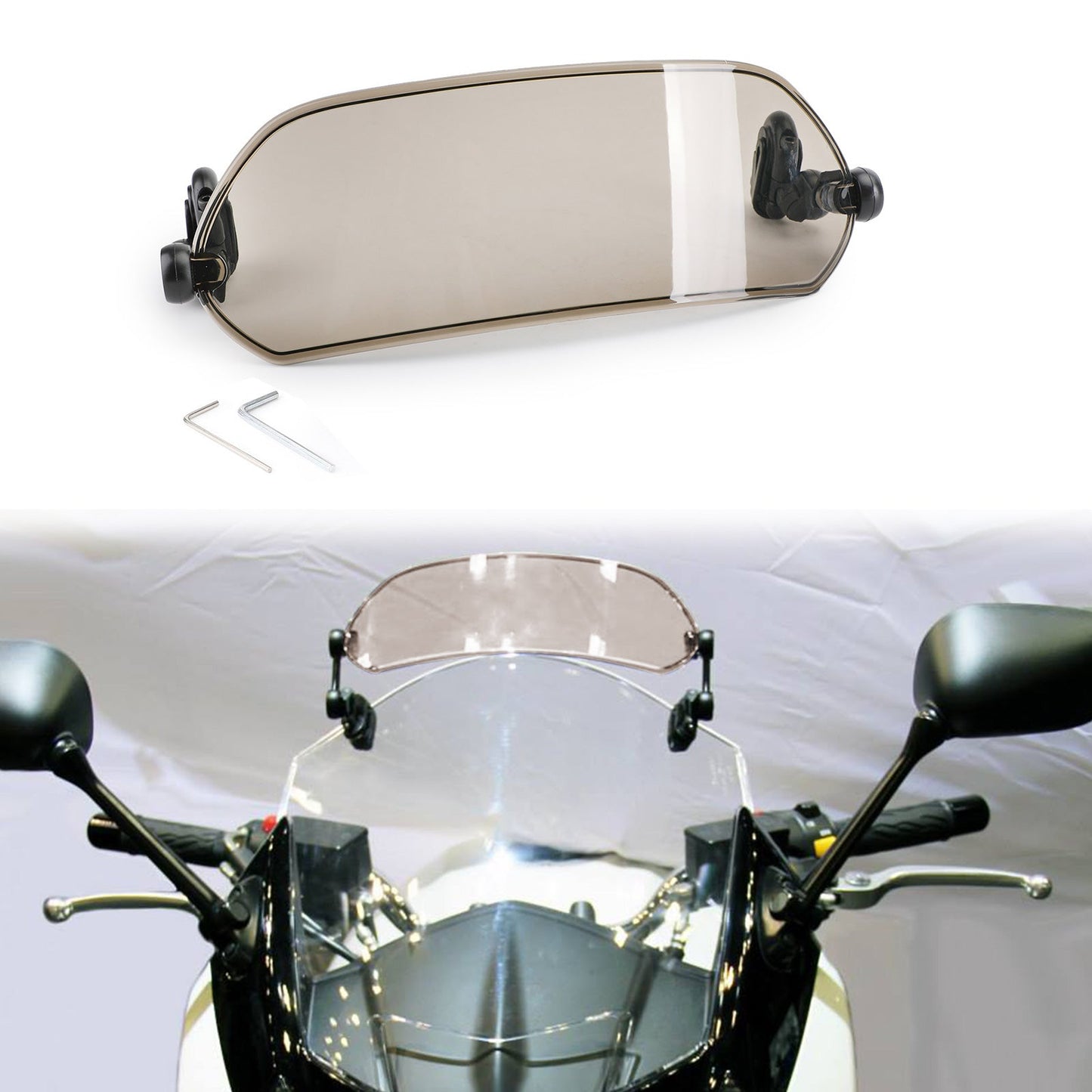 Clip réglable de moto sur le pare-brise