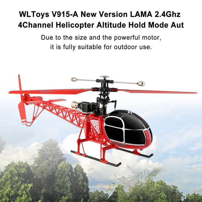 WLToys V915-A Neue Version LAMA 2.4Ghz 4 Kanal Helikopter Höhenhaltemodus Aut