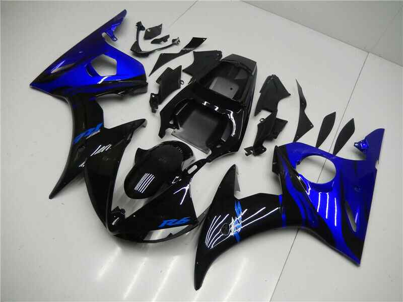 Amotopart 2005 Yamaha YZF R6 Verkleidung Blue Black Kit