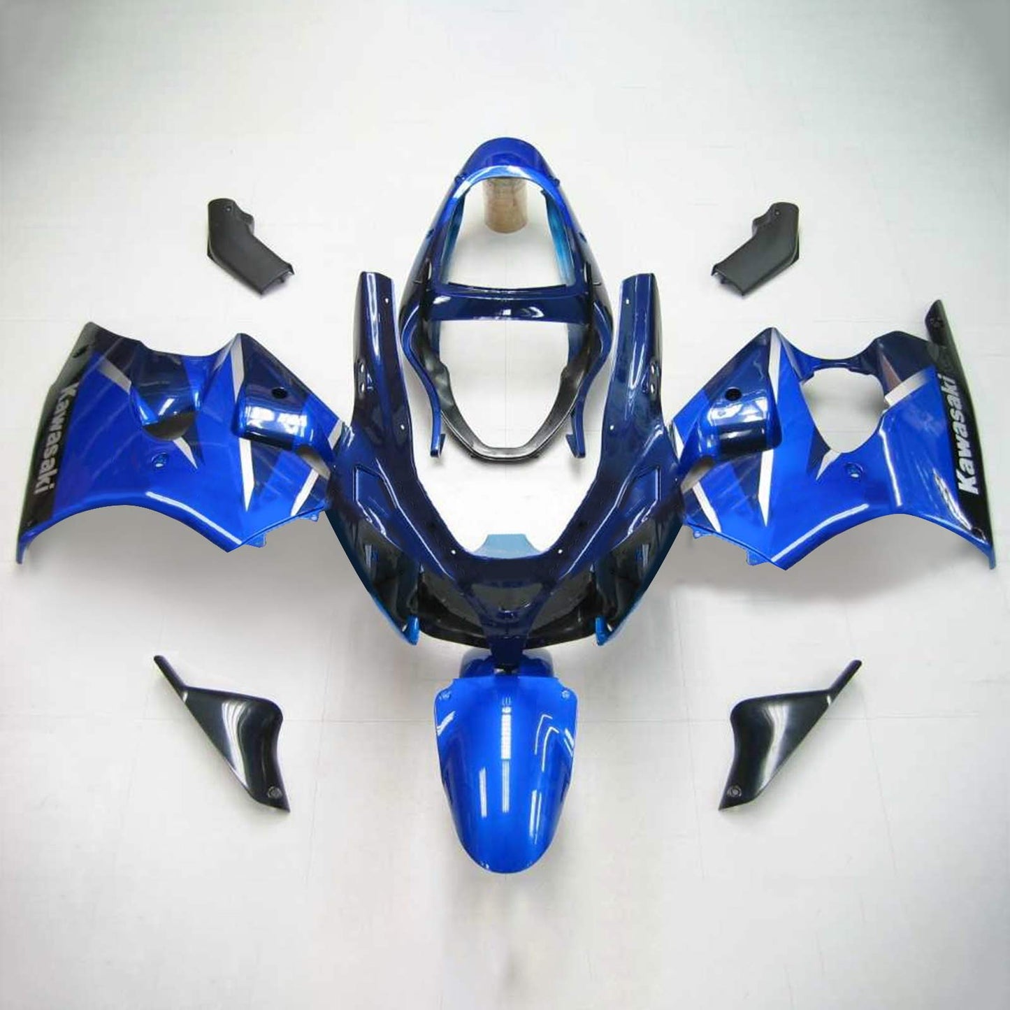 Amotopart 2000-2002 Kawasaki ZX6R Verkleidung Blue Kit