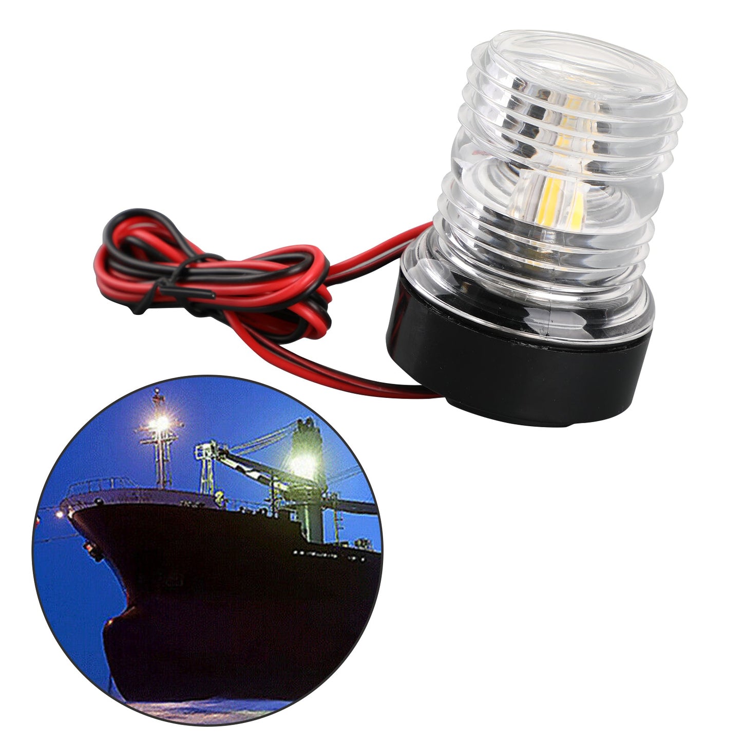 Lampe ronde de bateau d'ancre de lumière de signal de navigation de 12V LED pour le yacht marin de bateau