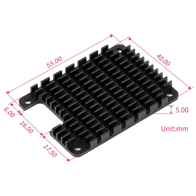 Kit de dissipation thermique CPU dissipateur thermique en aluminium pour module en carton Raspberry Pi 4cm4