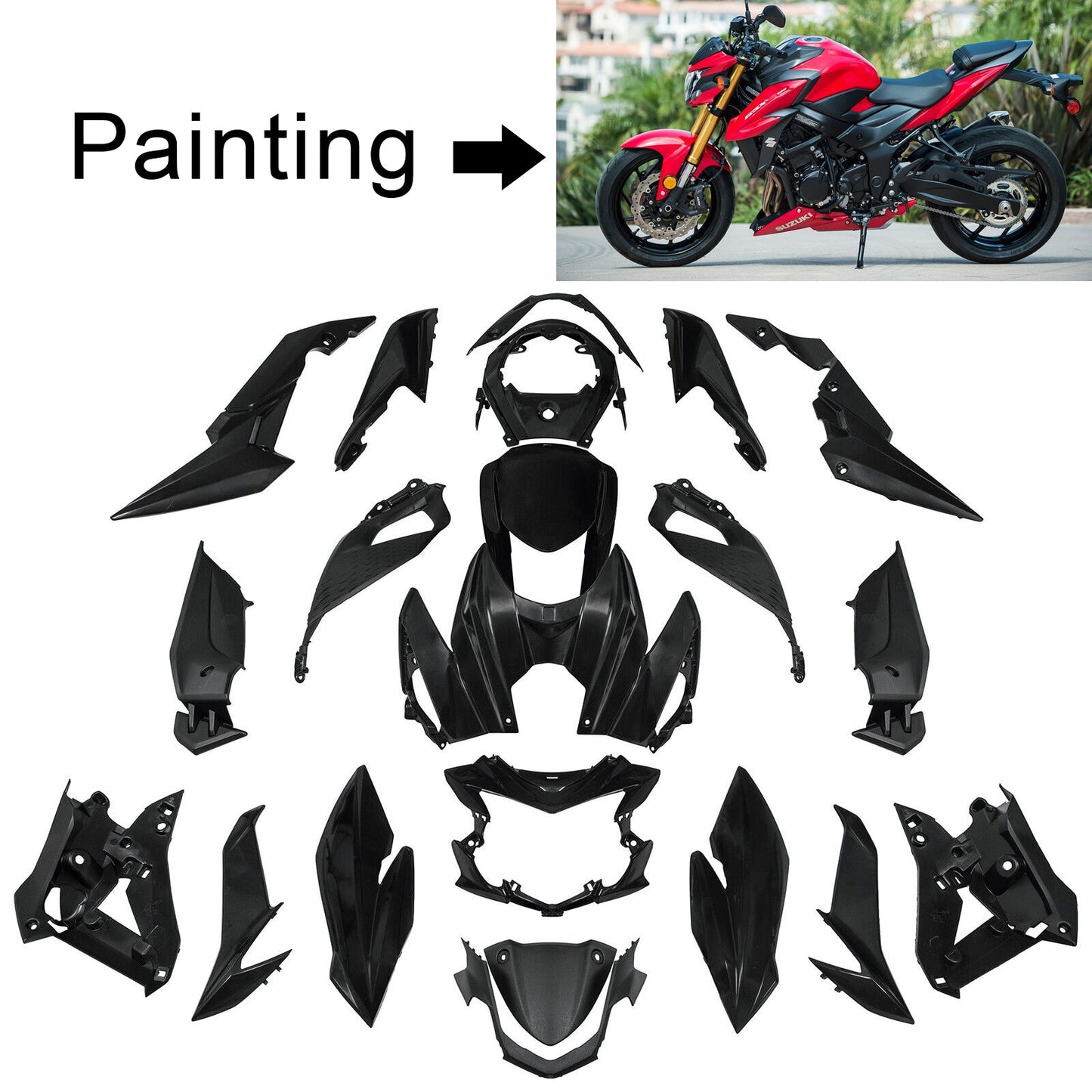 Amotopart Suzuki GSX-S 750 2017-2021 Kit de carénage Corps Plastique