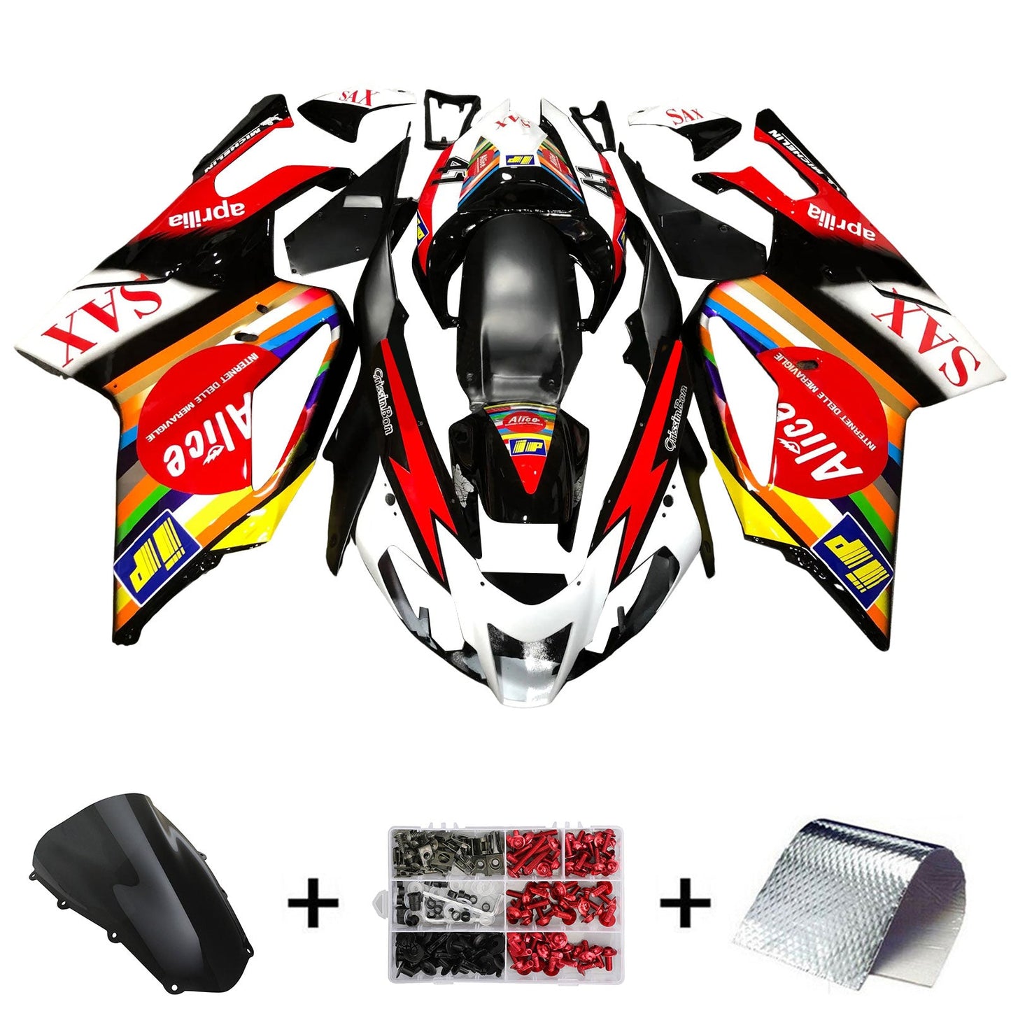 Amotopart Aprilia RSV1000 2003¨C2006 Verkleidungsset, Karosserie, Kunststoff