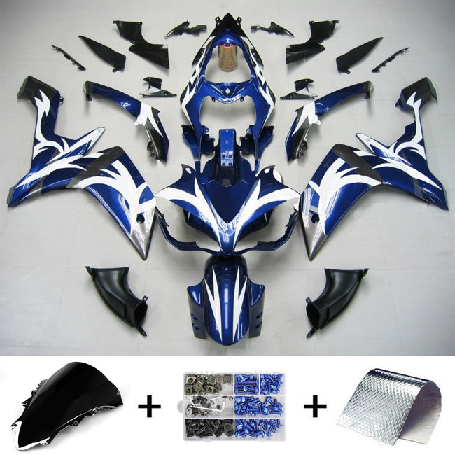 Amotopart Yamaha 2007-2008 YZF 1000 R1 Kit Déclencheur Bleu Blanc