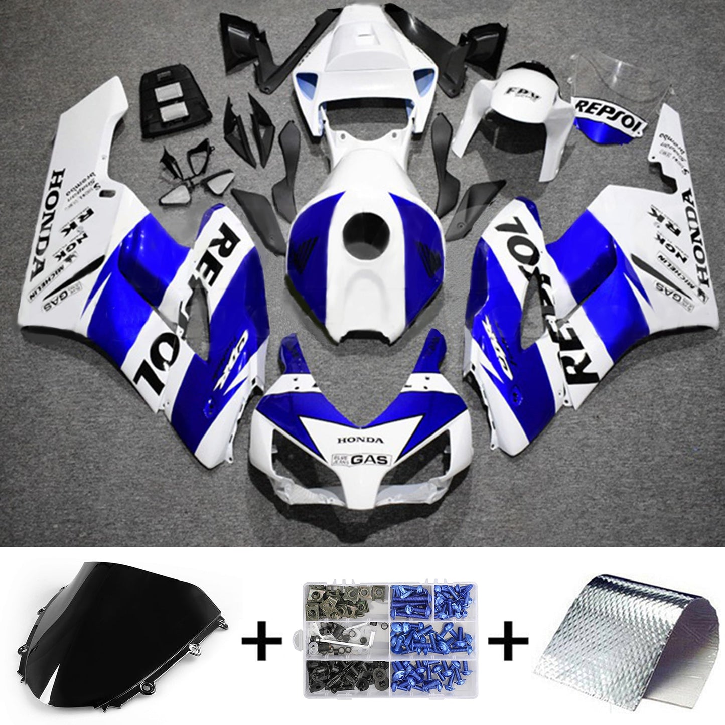 Amotopart Honda CBR1000RR 2004–2005 Verkleidungsset, Karosserie, Kunststoff, ABS