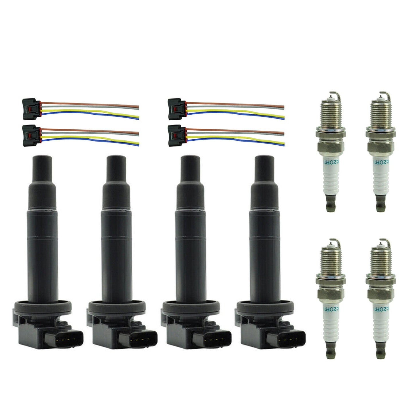 2000-2005 Toyota Echo 1.5L L4 4X Zündspule + Zündkerze + Stecker UF316 90919-02240 9008019021 Fedex Express