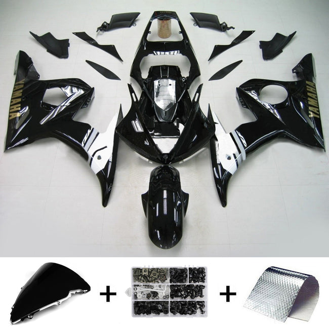 Amotopart Yamaha 2005 YZF 600 R6 Schwarzverkleidungskit