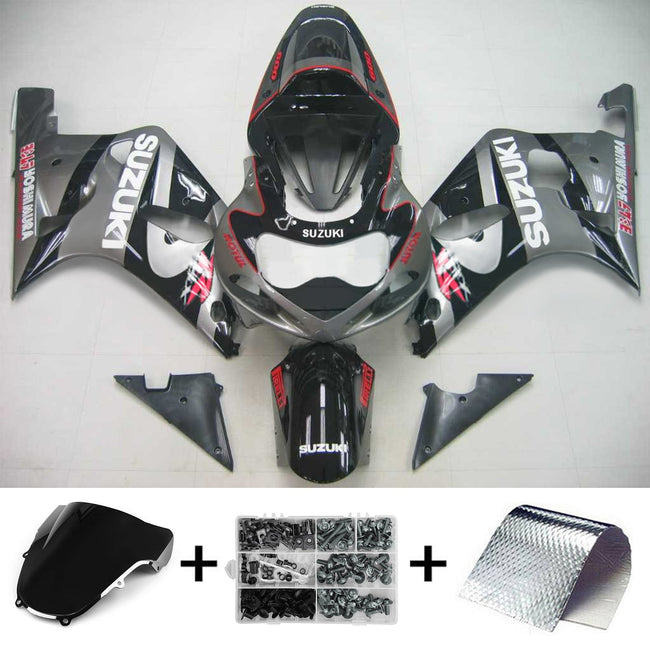 Amotopart Suzuki GSXR600 2001-2003 Verkleidungskit Karosserie Plastikabs