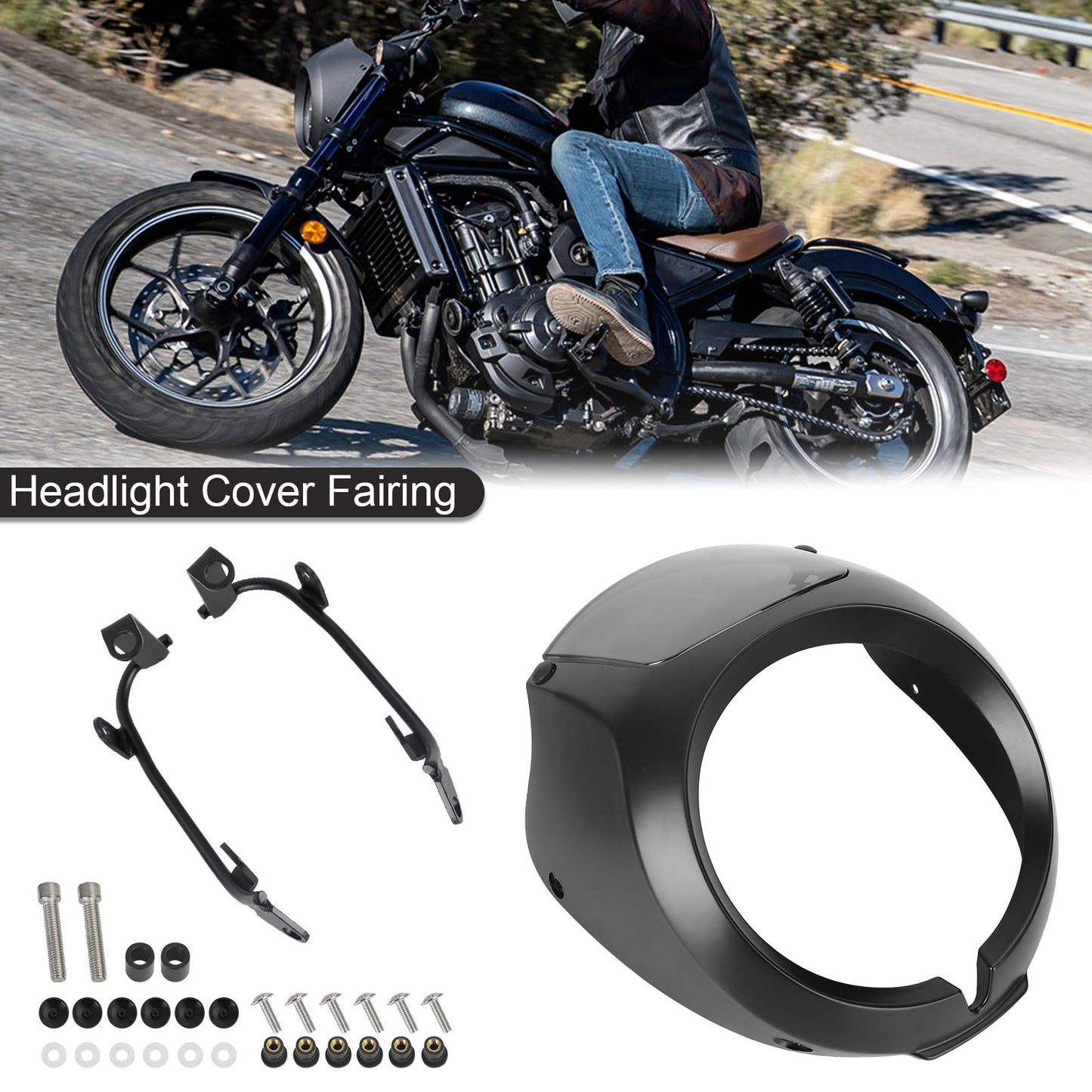 Scheinwerferverkleidung Windschutzscheibenabdeckung für Honda Rebel CMX 1100 CM1100 2021 Generic