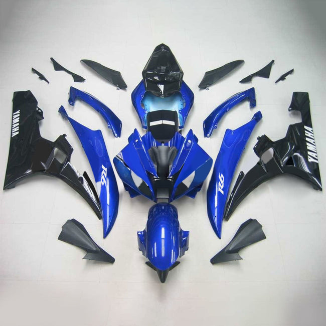 Amotopart Yamaha 2006-2007 YZF 600 R6 Blue Black Abzugskit