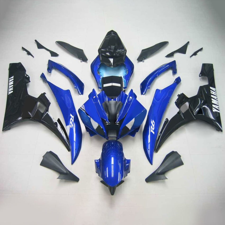 Amotopart Yamaha 2006-2007 YZF 600 R6 Blue Black Abzugskit