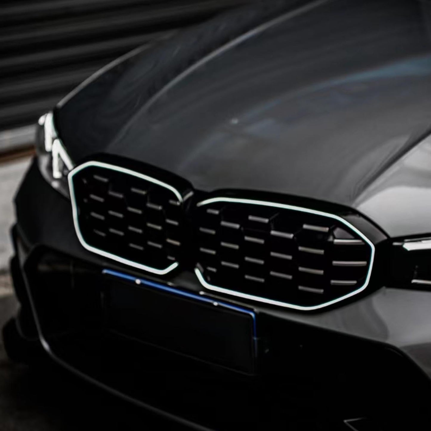 BMW 3er G20 G28 2023–2024 Diamant-Schwarz-Silber-Nierengitter vorne