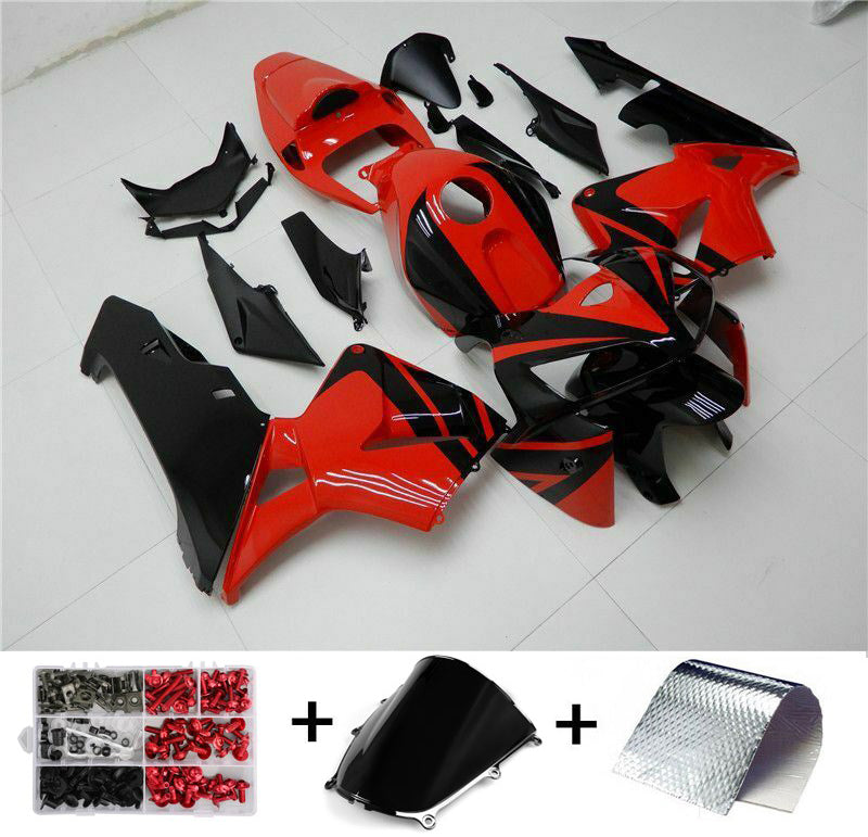 Amotopart 2005-2006 CBR600RR Honda Verkleidung Black Red Kit