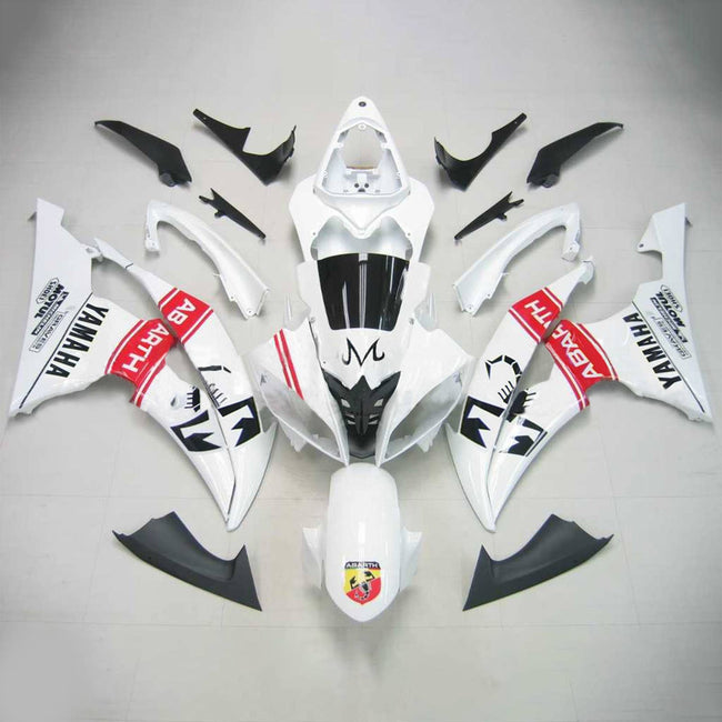 Amotopart Yamaha 2008-2016 YZF 600 R6 Kit de carénage blanc