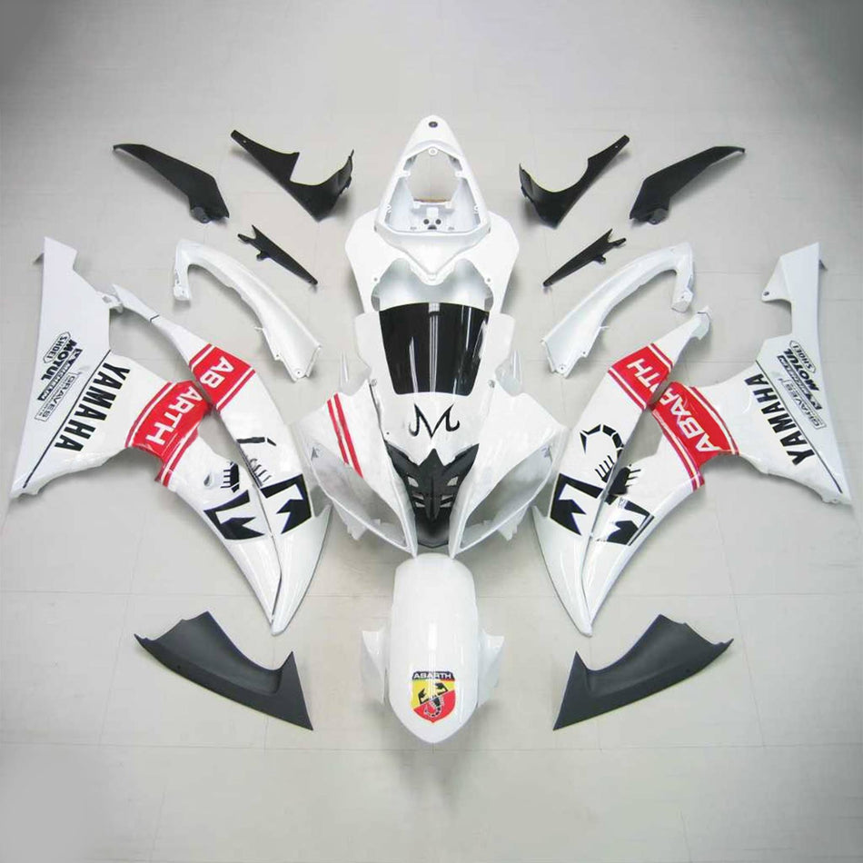 Amotopart Yamaha 2008-2016 YZF 600 R6 Kit de carénage blanc