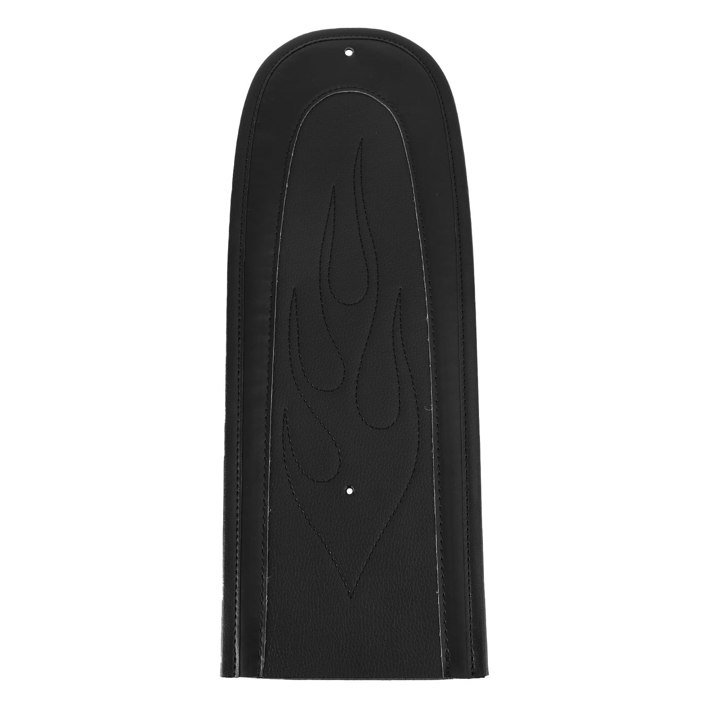 Bavette de garde-boue de siège arrière en cuir PU à coutures flammées noires pour Dyna Super Glide