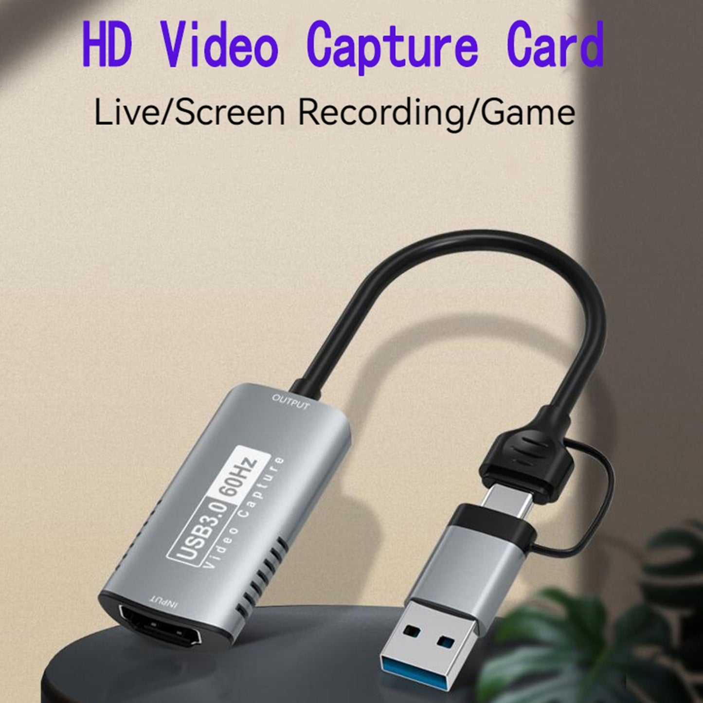 4K High-Definition Video Capture Card HDTV to USB3.0/Type-C Game Live Broadcast