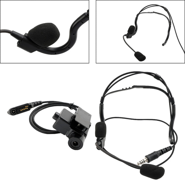 7,1-C8 Hinten Montieren Stecker Taktische Headset 6Pin U94 PTT Für HYT PD682g PD662g PD665