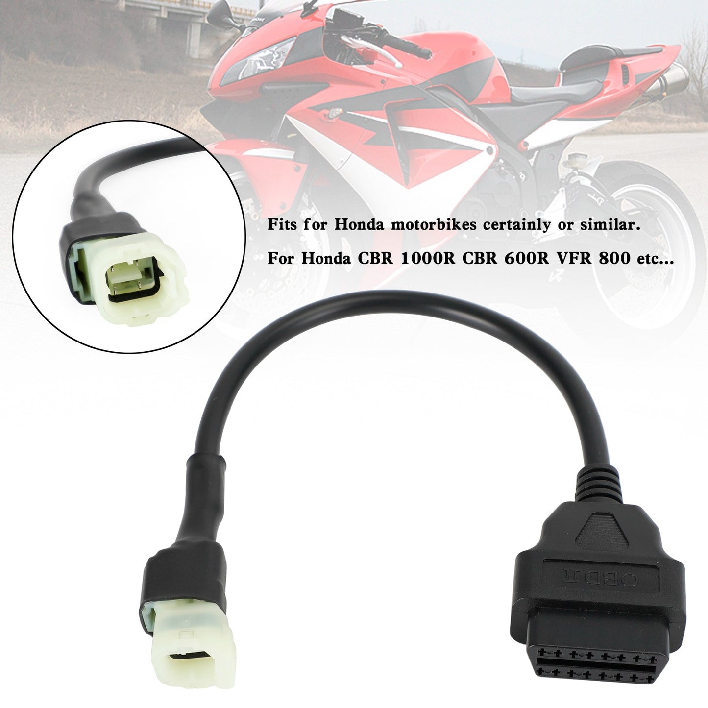 Câble adaptateur de diagnostic pour moto Honda CBR 1000R CBR 600R 4 broches à 16 broches OBD2