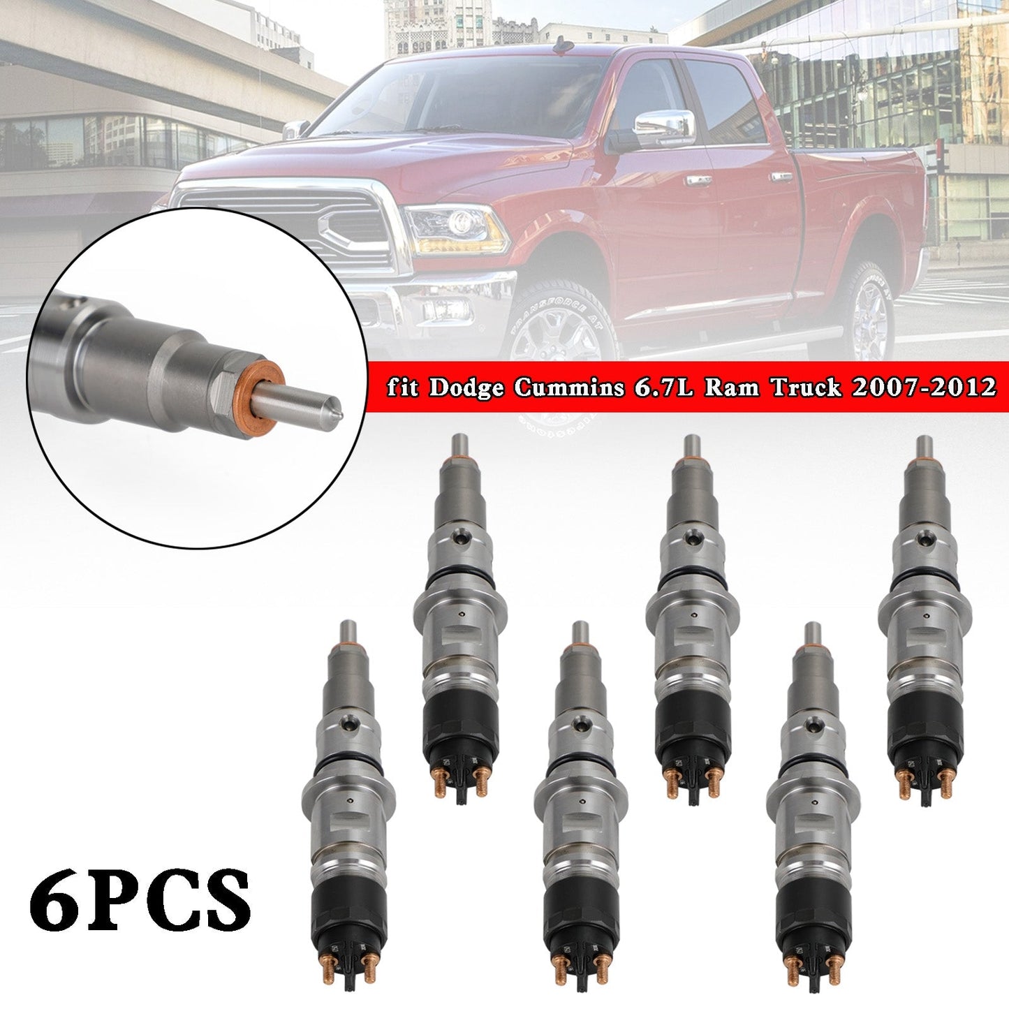 Dodge Cummins 6.7L Ram Truck 2007-2012 1PCS /6PCS Common Rail Diesel Fuel Injector Generic