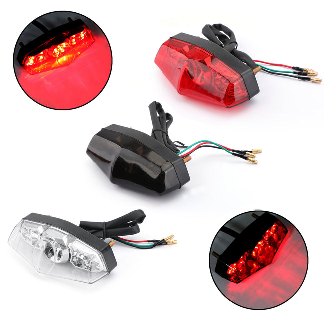 Les butées de frein 12 V ABS pour moto LED fonctionnent universellement derrière le feu arrière.