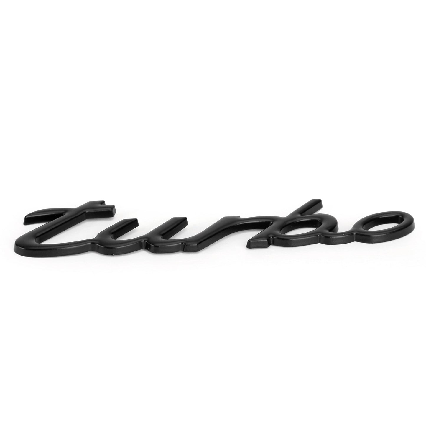 Autocollant de voiture 3D placage métal Turbo Logo emblème insigne noir