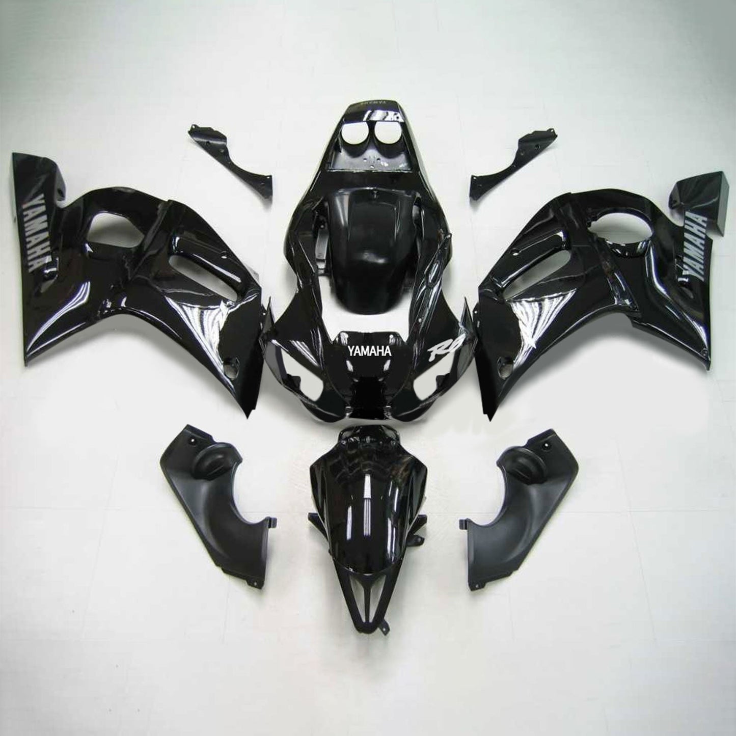 Amotopart Yamaha 1998-2002 YZF 600 R6 Schwarzverkleidungskit