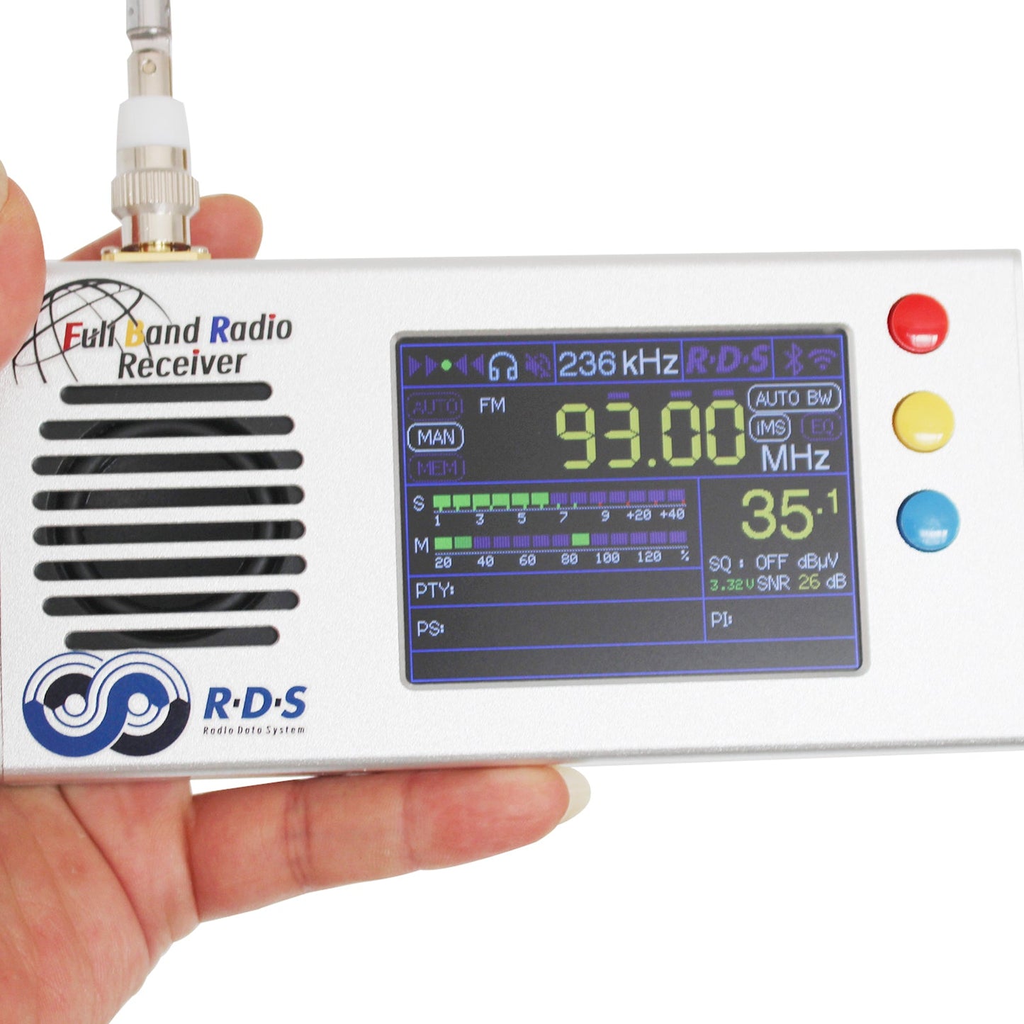 3,2-Zoll-LCD-Bildschirm V1.18 TEF6686 Vollband-FM/MW/Kurzwellen-HF/LW-Radioempf?nger