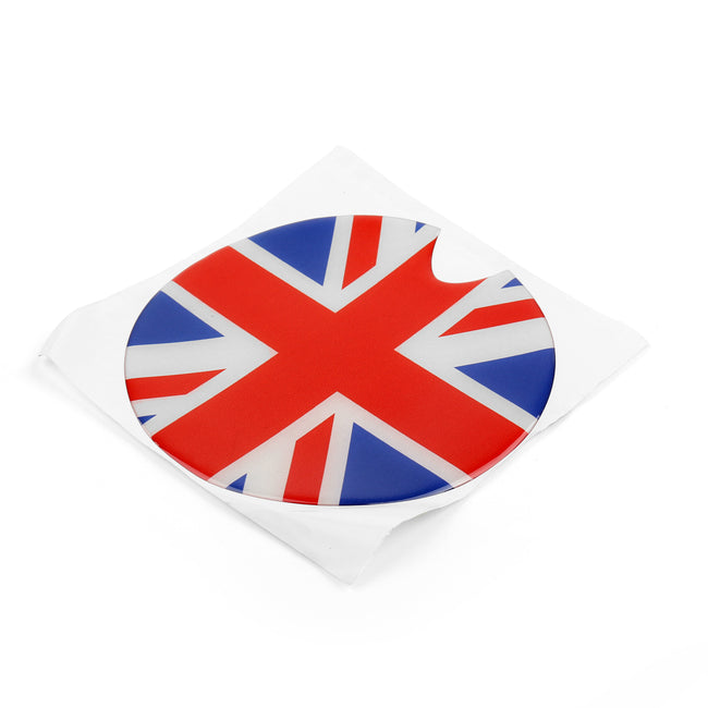 1x Union Jack Royaume-Uni Drapeau Motif Vinyle Autocollant Autocollant pour Mini Cooper Bouchon De Réservoir De Carburant Couverture