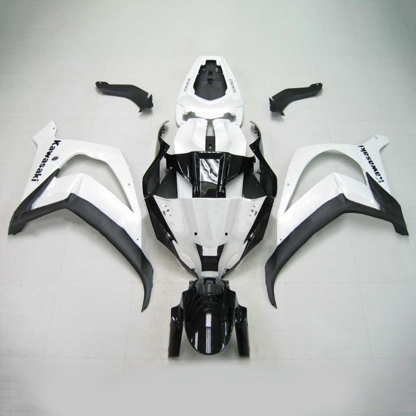 Amotopart Kawasaki 2016-2019 ZX10R Kit Déclencheur Blanc Noir