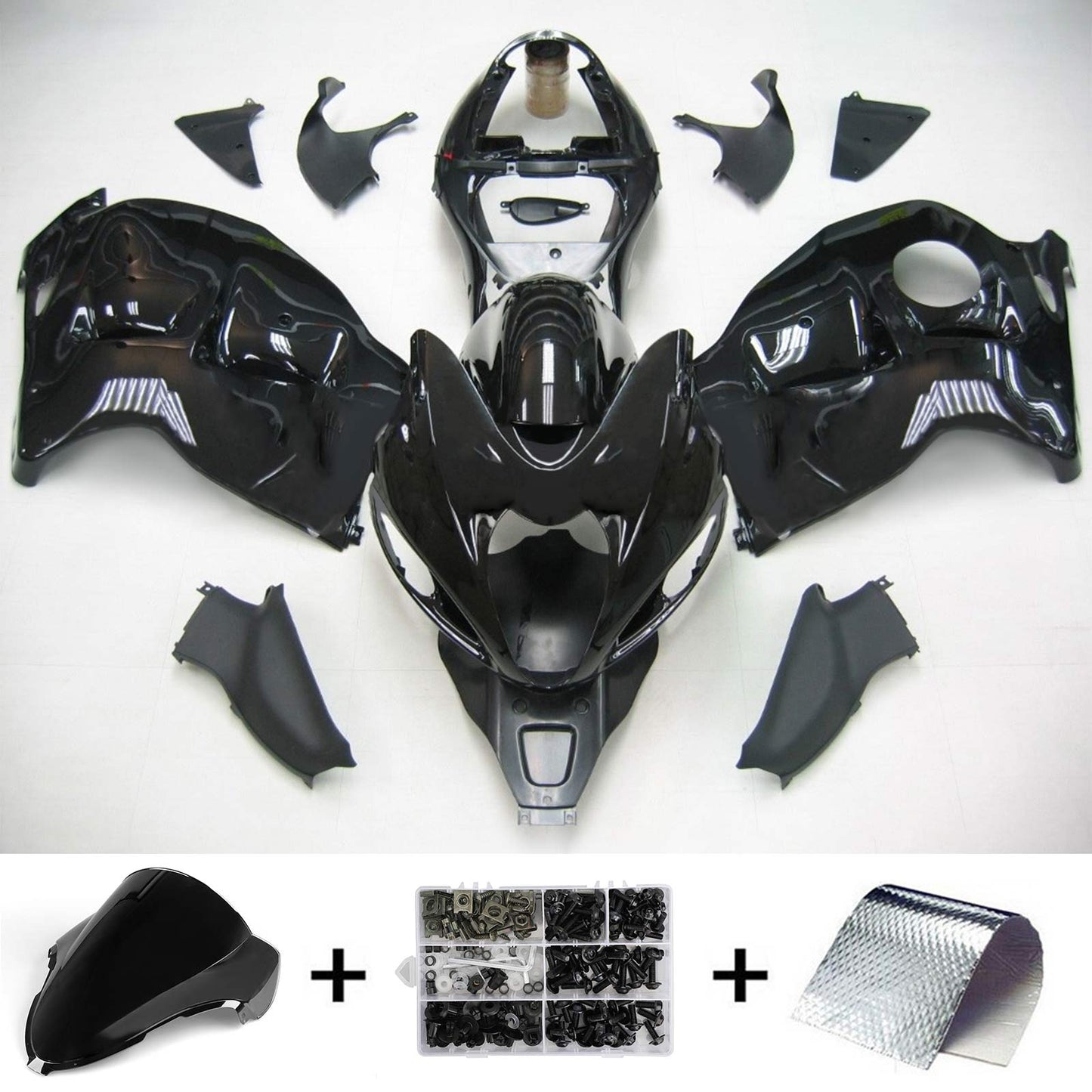 Amotopart Suzuki Hayabusa GSXR1300 1999-2007 Kit de carénage Corps Plastique