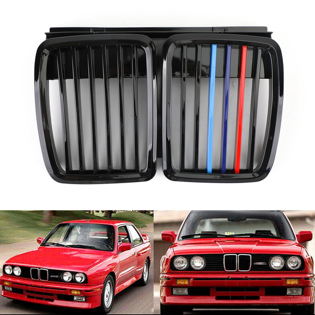 51131884350 For 82-94 BMW E30 Grill 3 Serie Front Hood Kidney Grille M3 Stylish