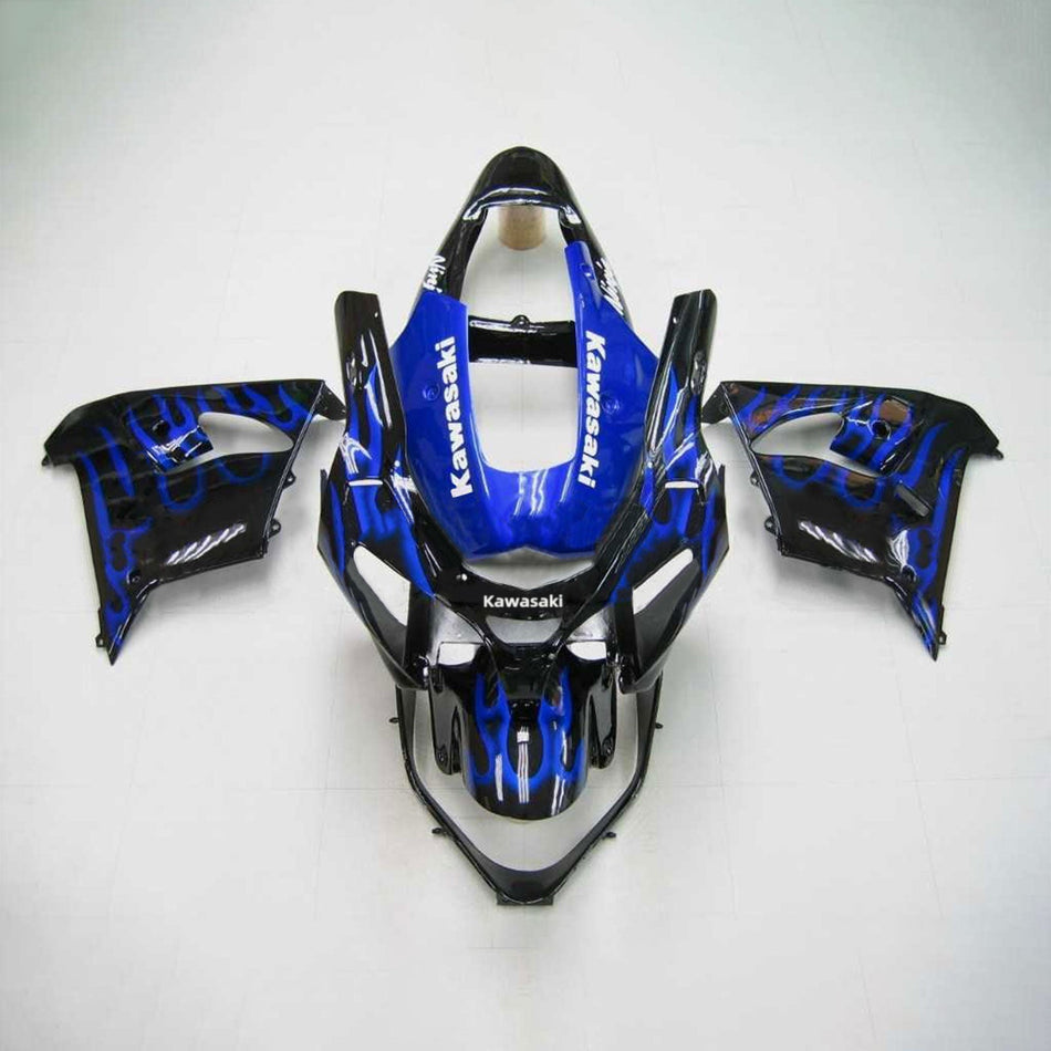 Amotopart Kawasaki 2002-2003 ZX9R Schwarz Blue Mix Abzugskit