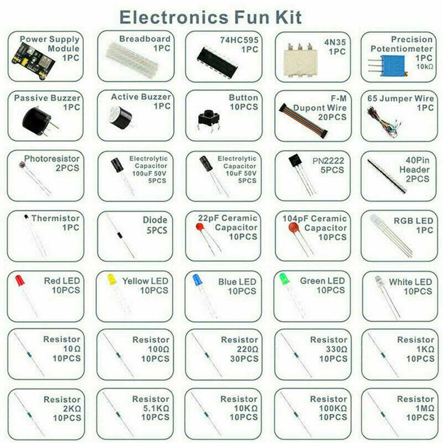 Kit de construction de projet électronique Ultimate Starter UNO R3 Kit pour ensemble d'apprentissage Arduino