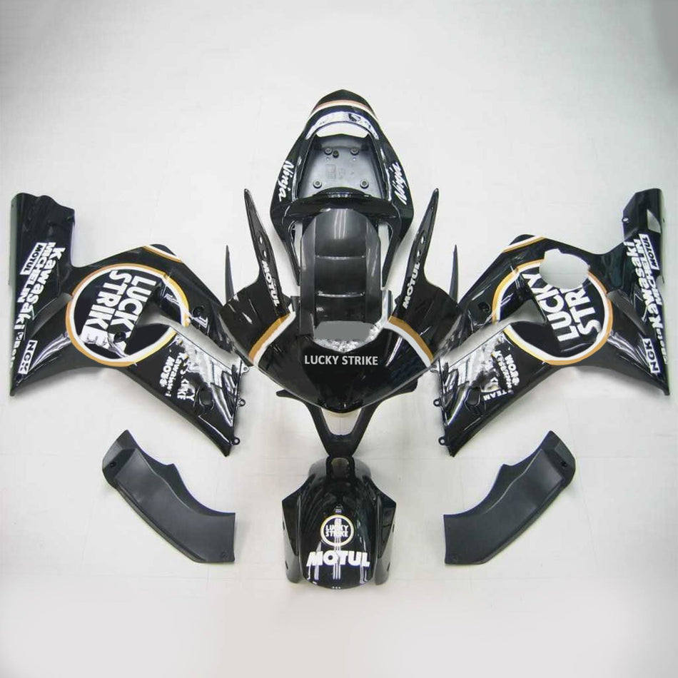 Amotopart 2003-2004 Kawasaki ZX6R 636 Schwarzwei?es Verkleidungskit