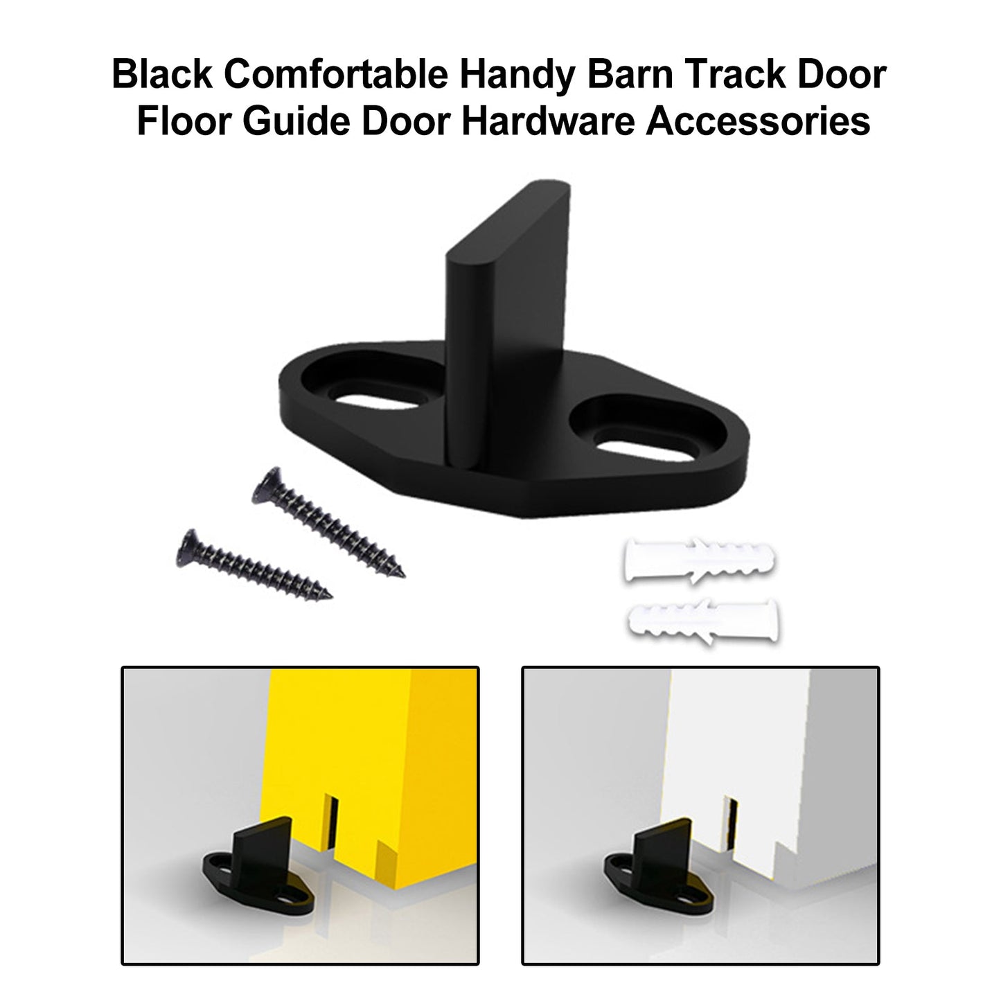 Schwarzes, komfortables, handliches Scheunenschienen-Tür-Bodenführungstür-Hardware-Zubehör