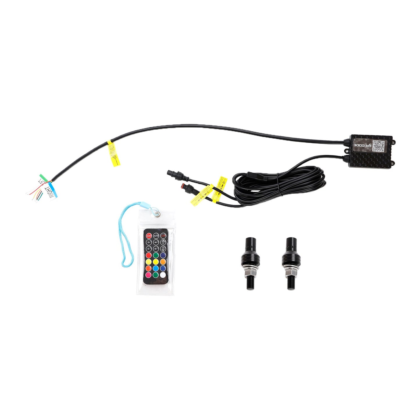 2X 4ft RGB LED APP Whip Lights Antenne mit Flaggen-Fernbedienung für Polaris UTV ATV