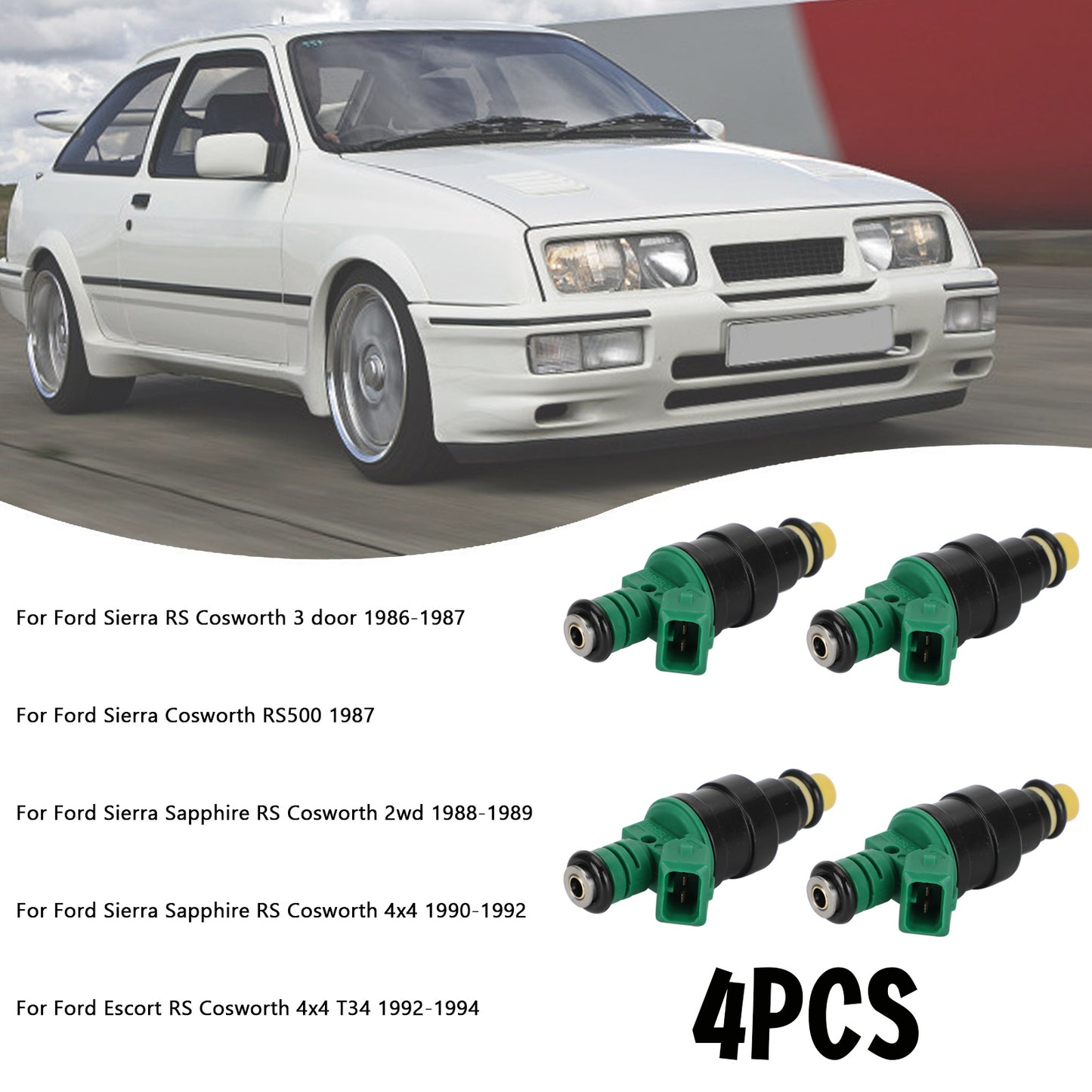 4PCS Fuel Injectors 0280150803 Für Ford Sierra Escort RS Cosworth 2.0T